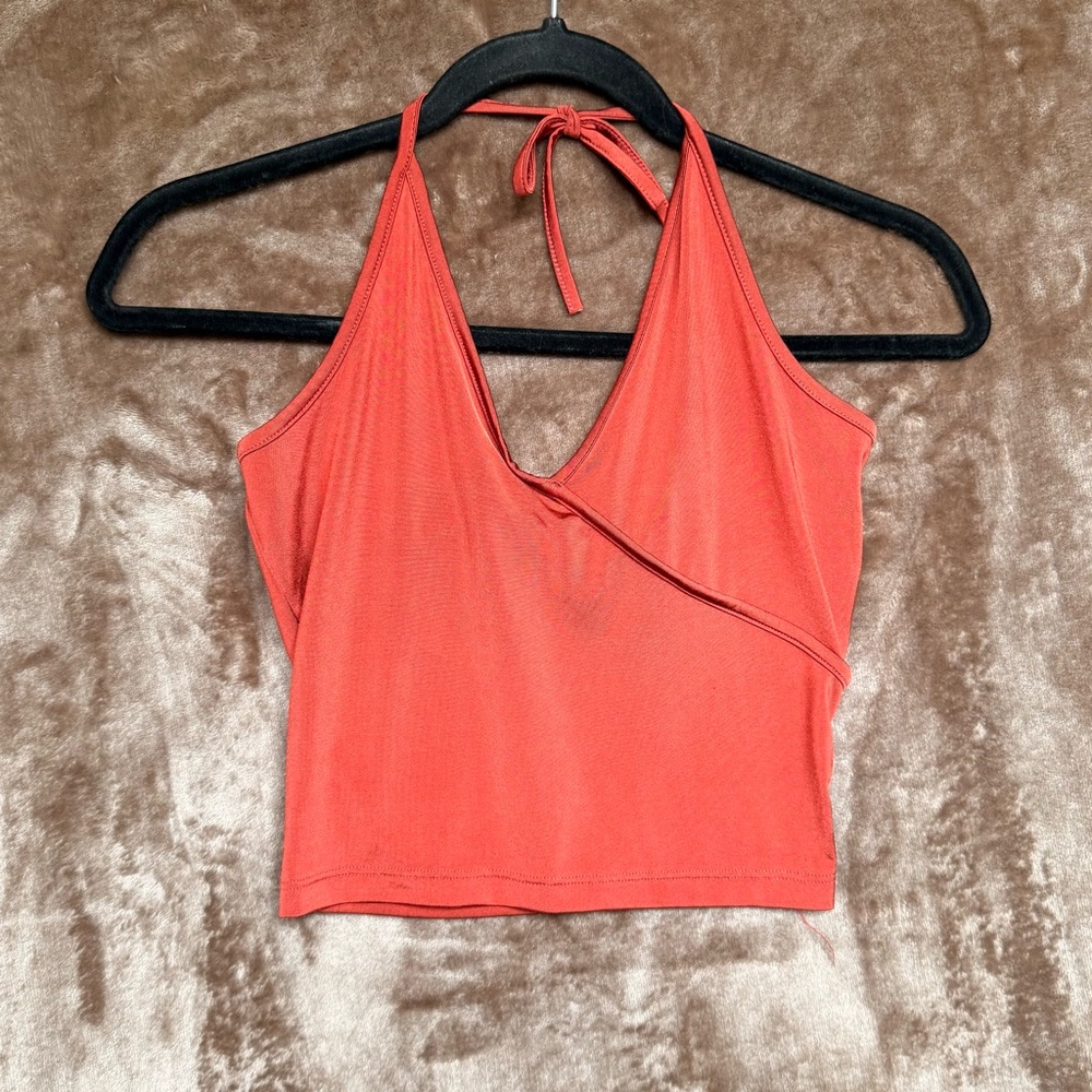 Urban Outfitters Red Halter Crop Top